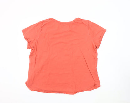 Womens UK Size 2XL Sfera Red Basic T-Shirt