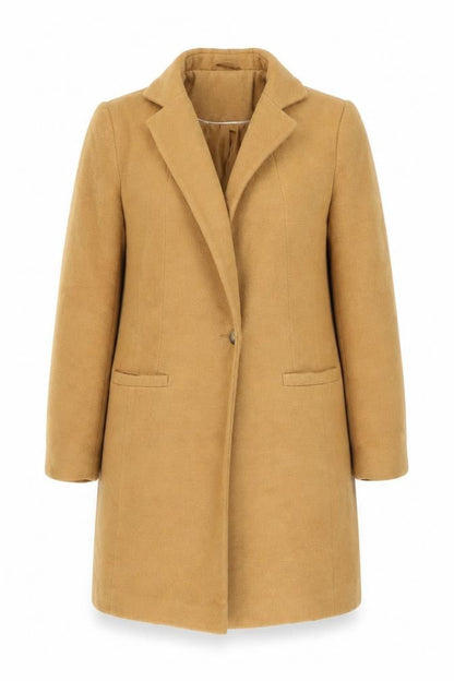 V by Very Women's Beige Size 12 Mid-Length Overcoat