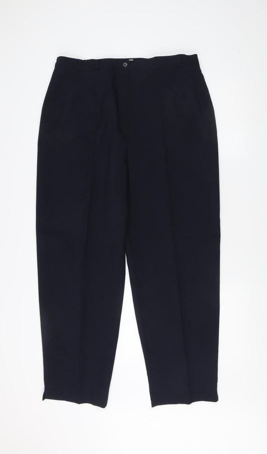 Bonmarché Women's Black Pleated Trousers Size 18