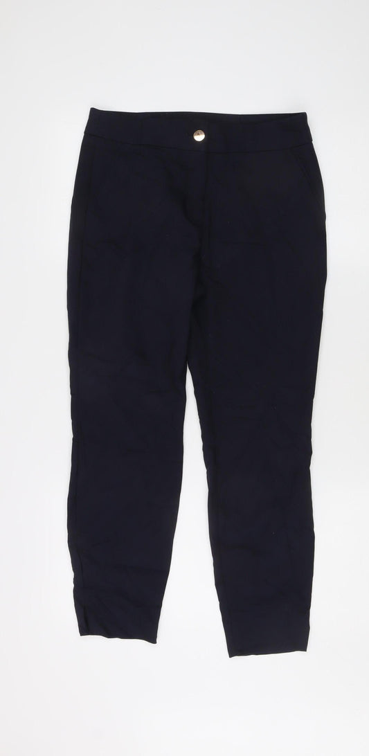 Womens UK Size 10 Et Vous Regular Fit Cropped Black Trousers