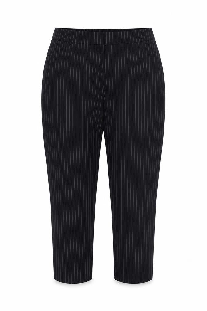 Marks and Spencer Women Black Striped Trousers Size 16