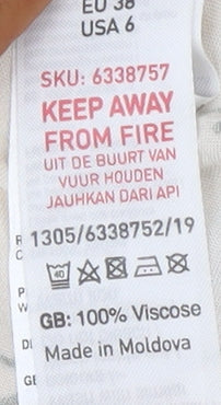 New Look Women's Ivory Floral Midi Skirt Size 10