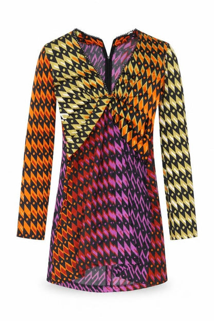Zara Women's Multicoloured Geometric Party Shift Dress S