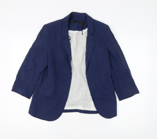 Zara Basic Women's Blue Blazer, Size S, Regular Fit