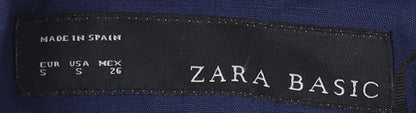 Zara Basic Women's Blue Blazer, Size S, Regular Fit