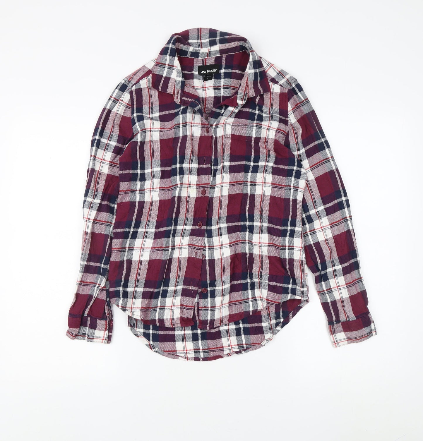 Joe Boxer Women's Multicoloured Plaid Button-Up Shirt M