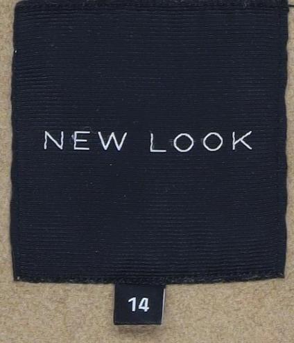 New Look Women's Beige Wool Overcoat Size 14