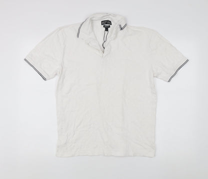 Sandstone & Co. Men's White Polo, Regular Fit, Size S