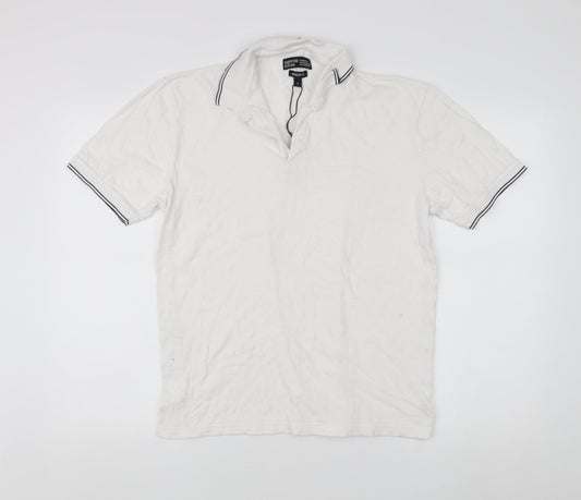 Sandstone & Co. Men's White Polo, Regular Fit, Size S