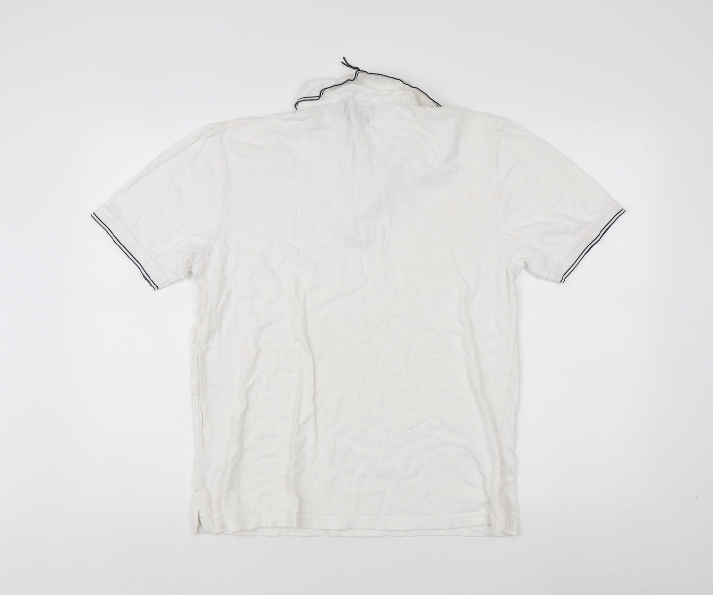 Sandstone & Co. Men's White Polo, Regular Fit, Size S