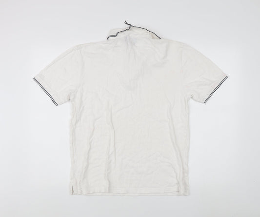 Sandstone & Co. Men's White Polo, Regular Fit, Size S