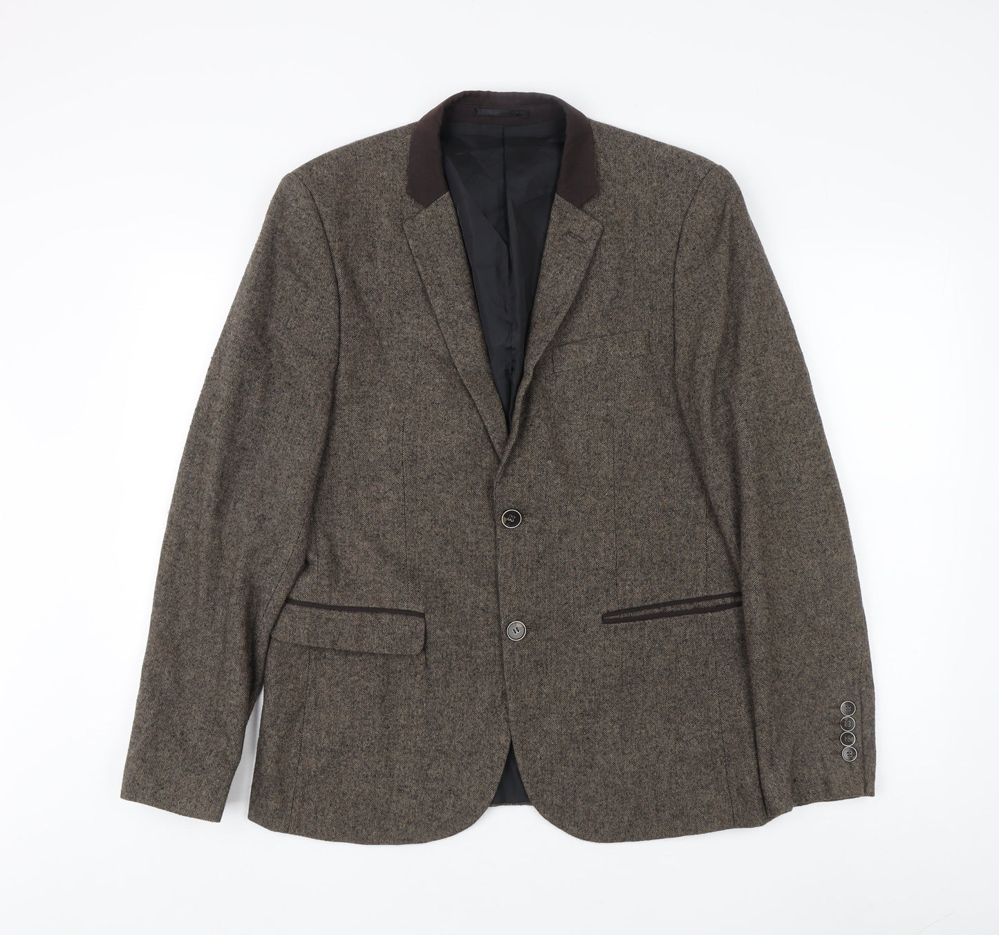 Mens UK Size 40 New Look Regular Brown Suit Jacket