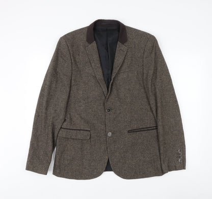 Mens UK Size 40 New Look Regular Brown Suit Jacket