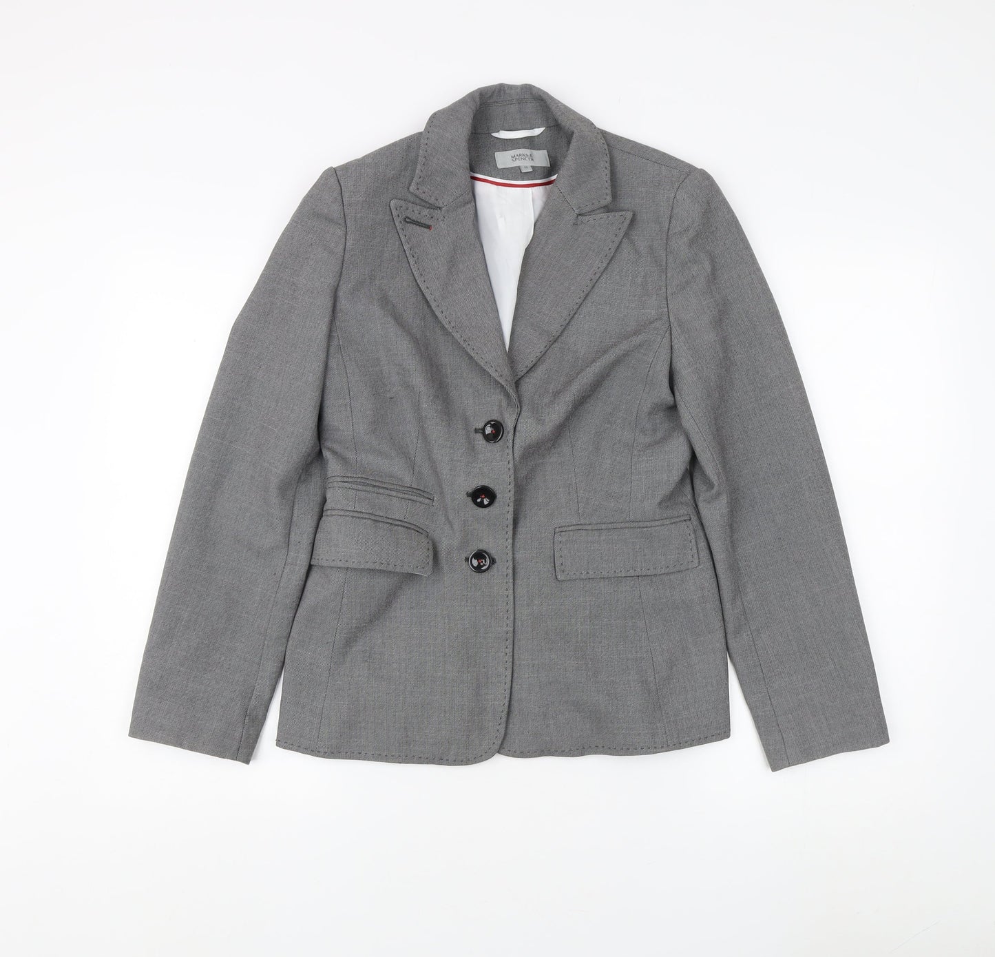 Marks and Spencer Grey Blazer, Women, Size 10, Workwear