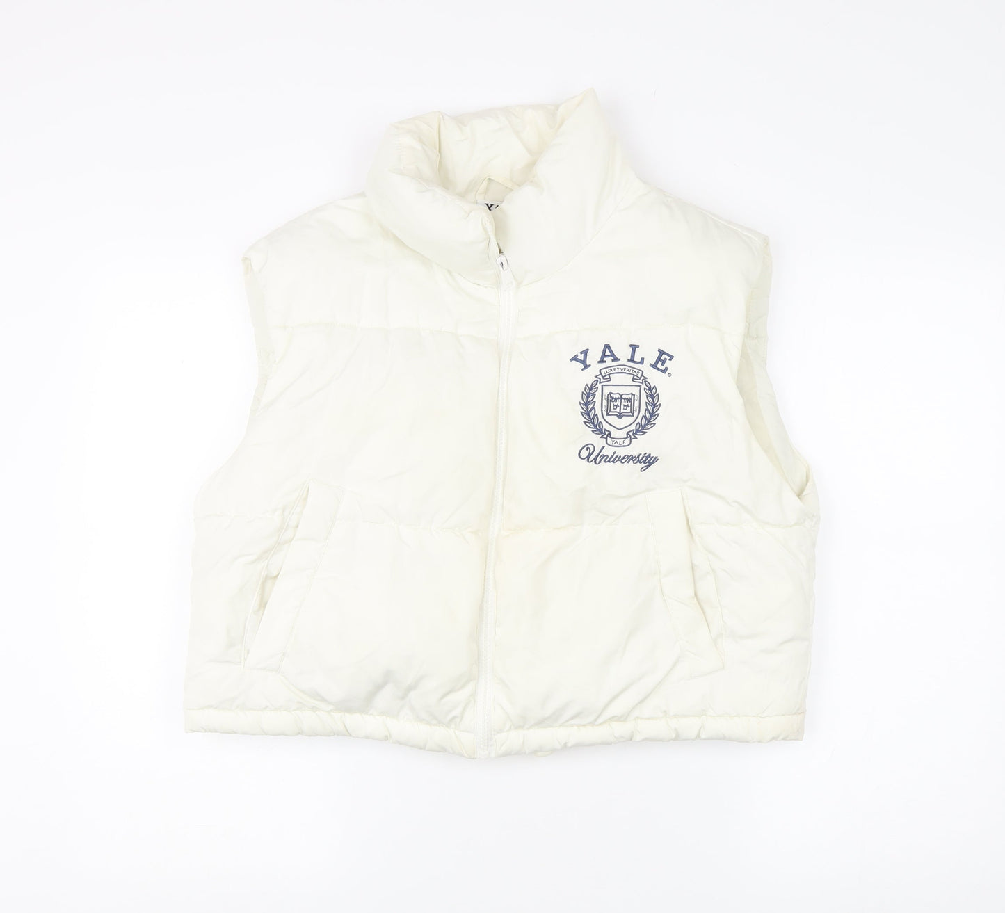 Yale University Women's White Puffer Waistcoat M