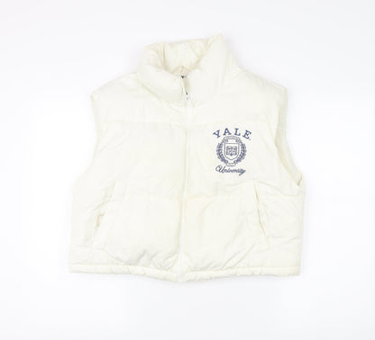 Yale University Women's White Puffer Waistcoat M