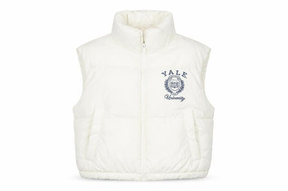 Yale University Women's White Puffer Waistcoat M