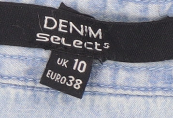 Womens UK Size 10 Select Blue Tunic Button-Up