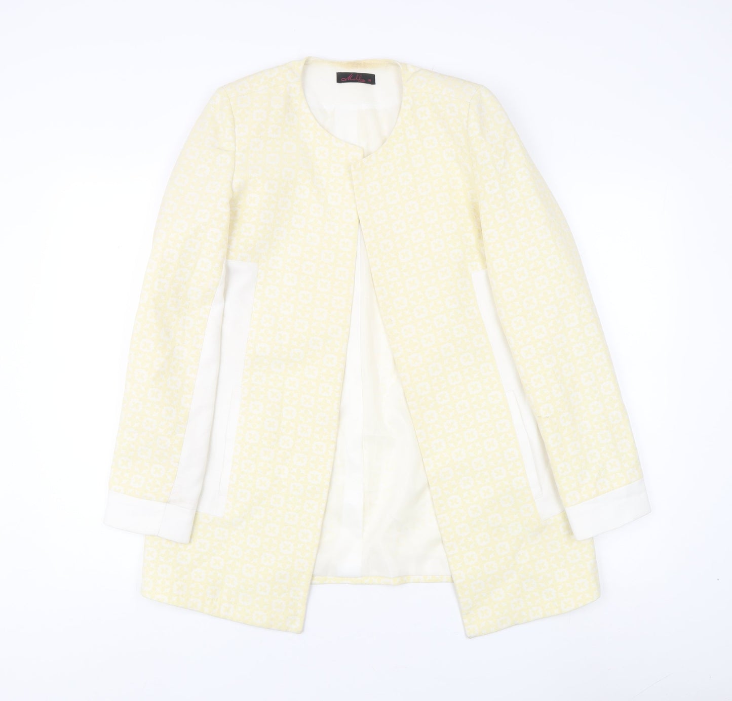 Milla Women Ivory Long Jacket Size 8