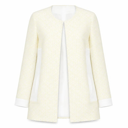 Milla Women Ivory Long Jacket Size 8