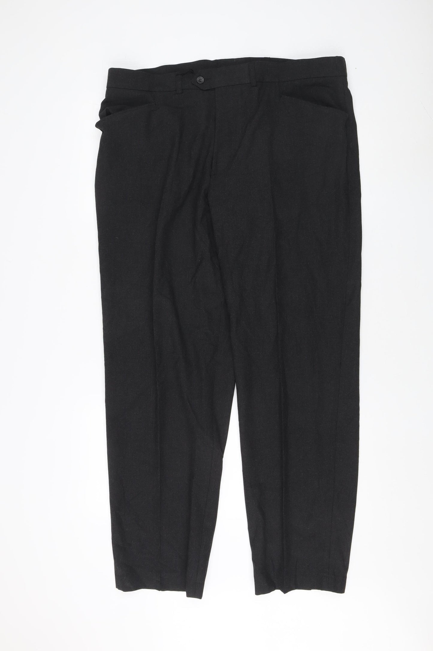 Linea Men's Black 40R Regular Trousers