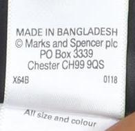 Marks and Spencer Men's Black Regular Trousers 42