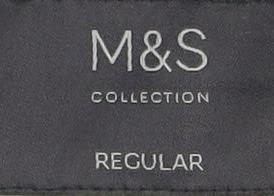 Marks and Spencer Men's Black Regular Trousers 42