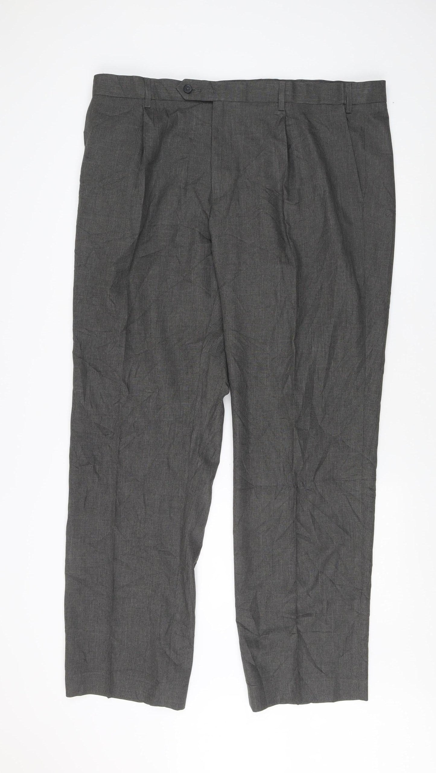 Marks and Spencer Men's Grey Trousers, Size 42
