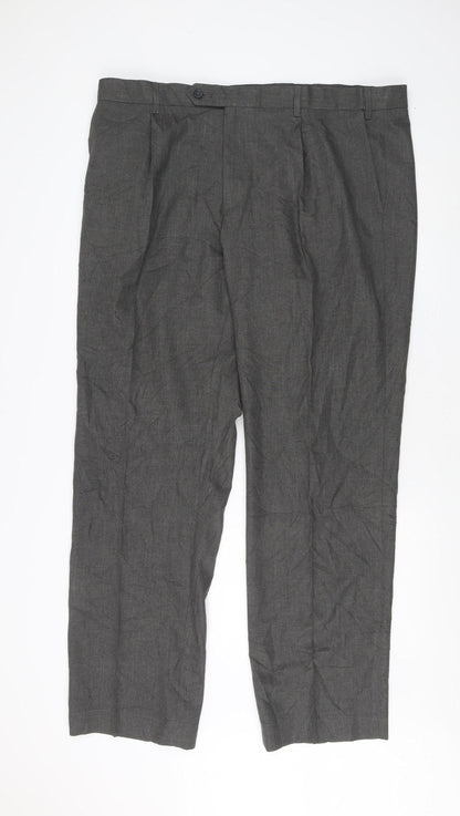 Marks and Spencer Men's Grey Trousers, Size 42