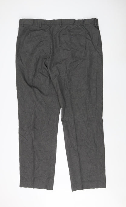Marks and Spencer Men's Grey Trousers, Size 42