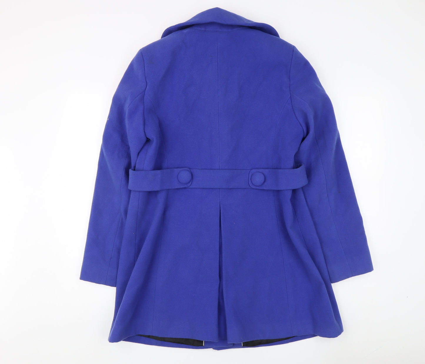Marks & Spencer Women's Blue Mid-Length Coat, Size 14