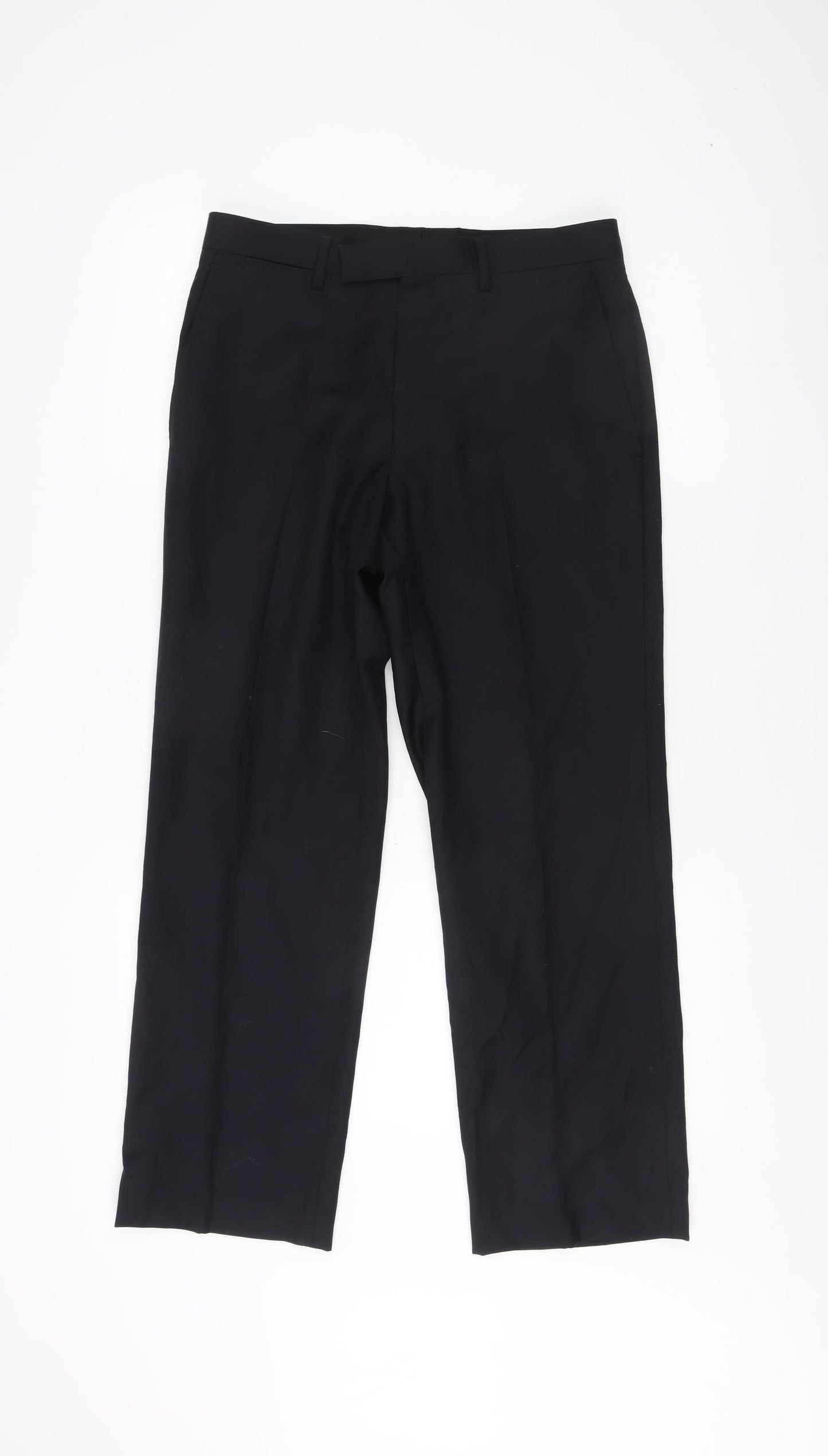 Impressions Men’s Black Wool Dress Trousers Size 30