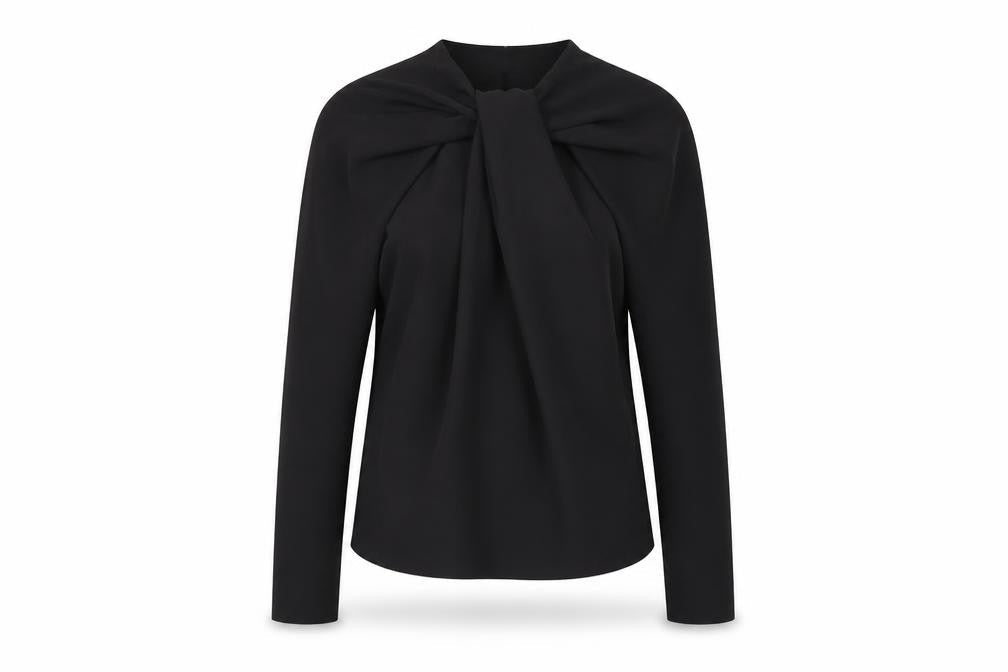 Womens UK Size XS Zara Black Basic Blouse
