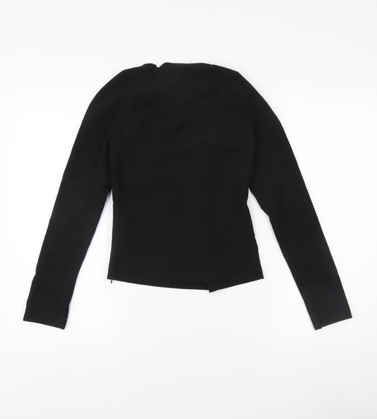 Womens UK Size XS Zara Black Basic Blouse
