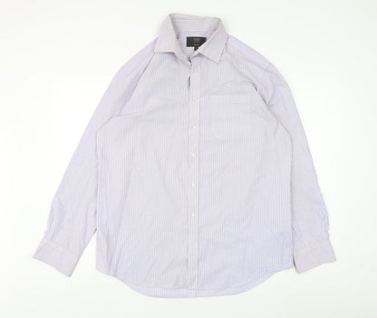 Mens UK Collar Size 16 Marks and Spencer Smart Multicoloured  Dress Shirt