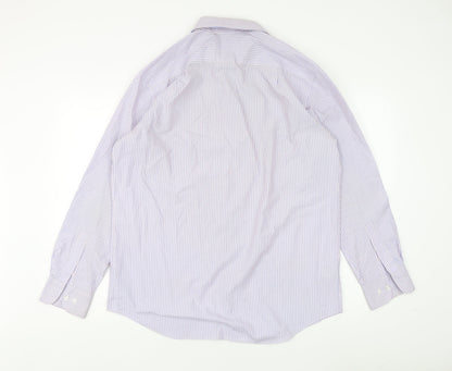 Mens UK Collar Size 16 Marks and Spencer Smart Multicoloured  Dress Shirt