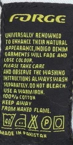 Forge Men's Blue Straight Jeans XS 32 Waist