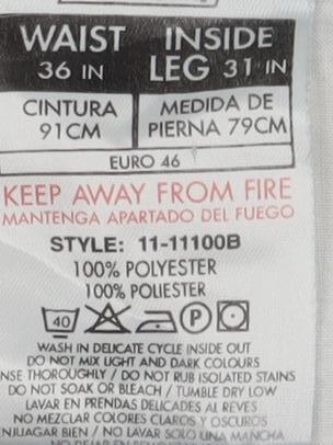 St. Bernard Men's Blue Trousers, Size L, 36 in Waist