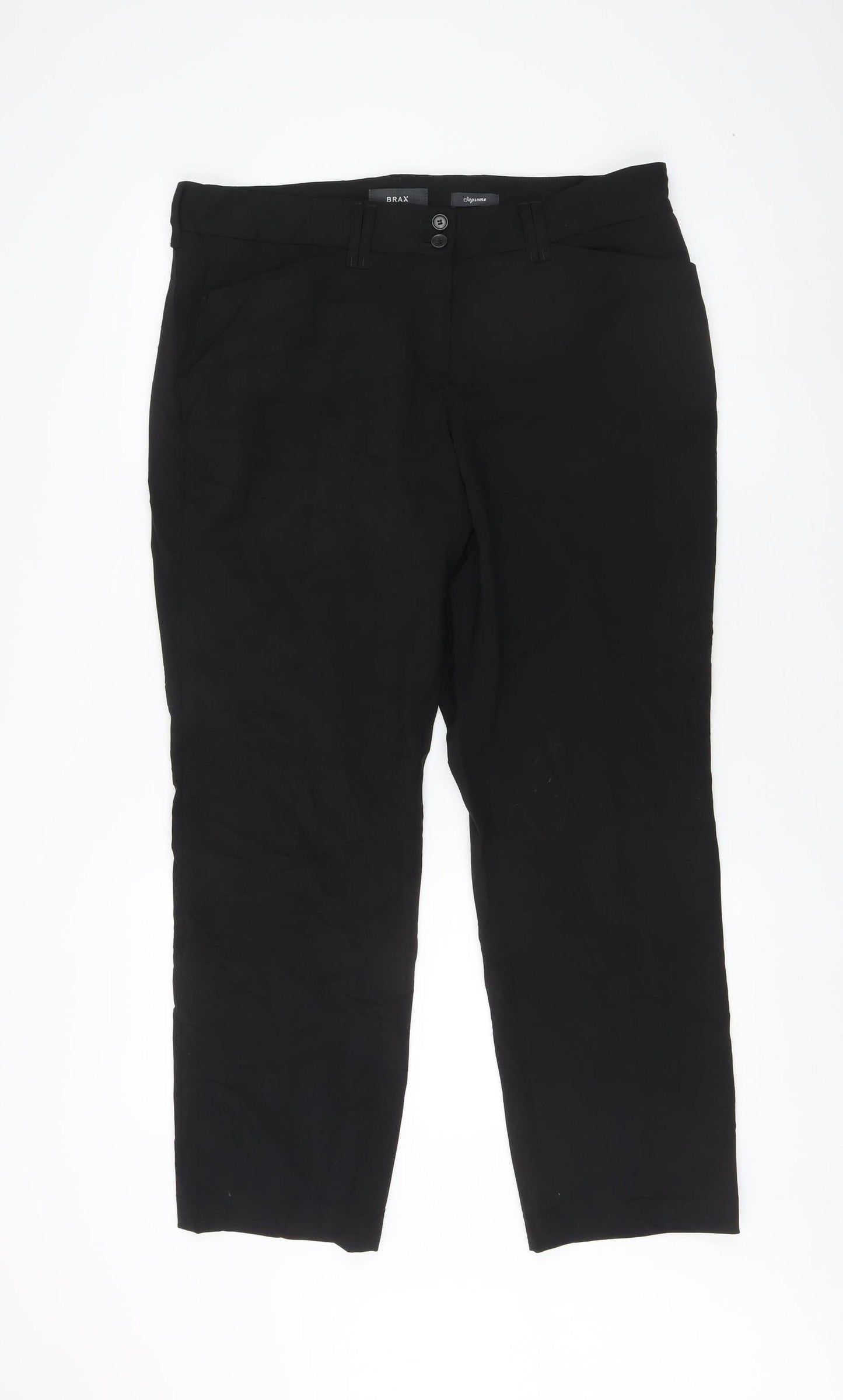 Brax Men's Black Straight Trousers Size 18
