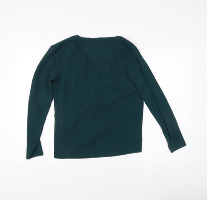 Womens UK Size 10 Topshop Green Basic Blouse