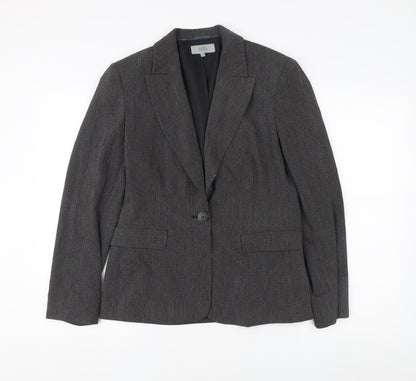 Marks and Spencer Grey Herringbone Blazer Size 12