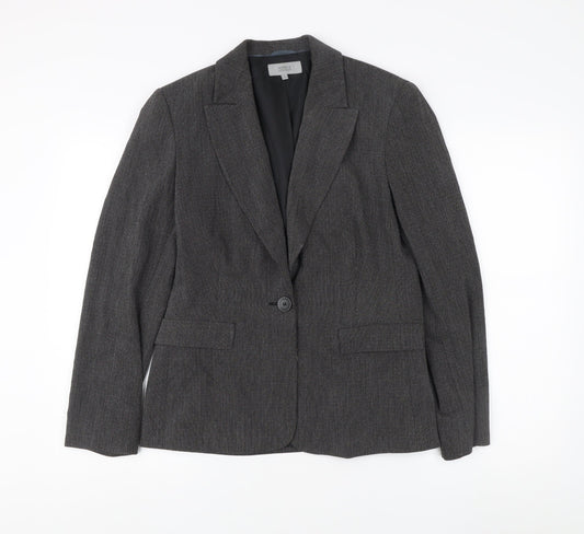 Marks and Spencer Grey Herringbone Blazer Size 12