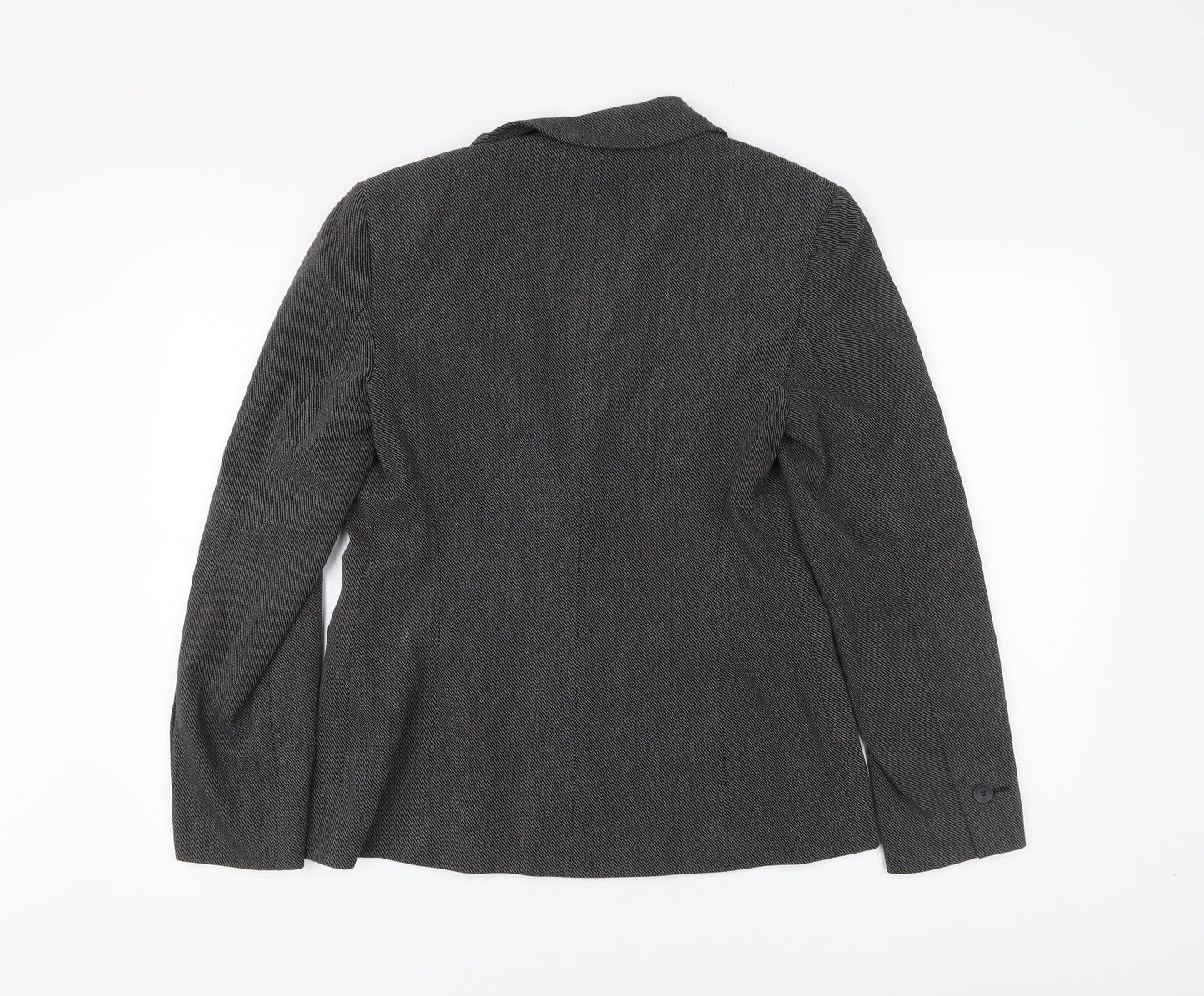 Marks and Spencer Grey Herringbone Blazer Size 12