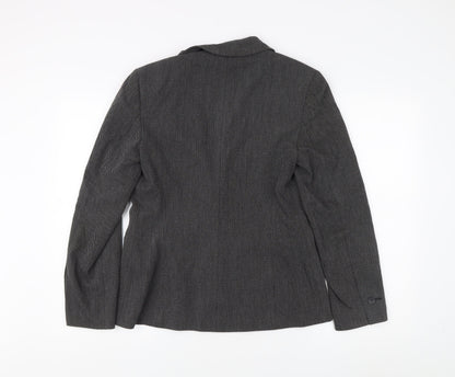 Marks and Spencer Grey Herringbone Blazer Size 12