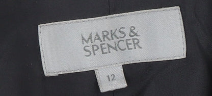 Marks and Spencer Grey Herringbone Blazer Size 12