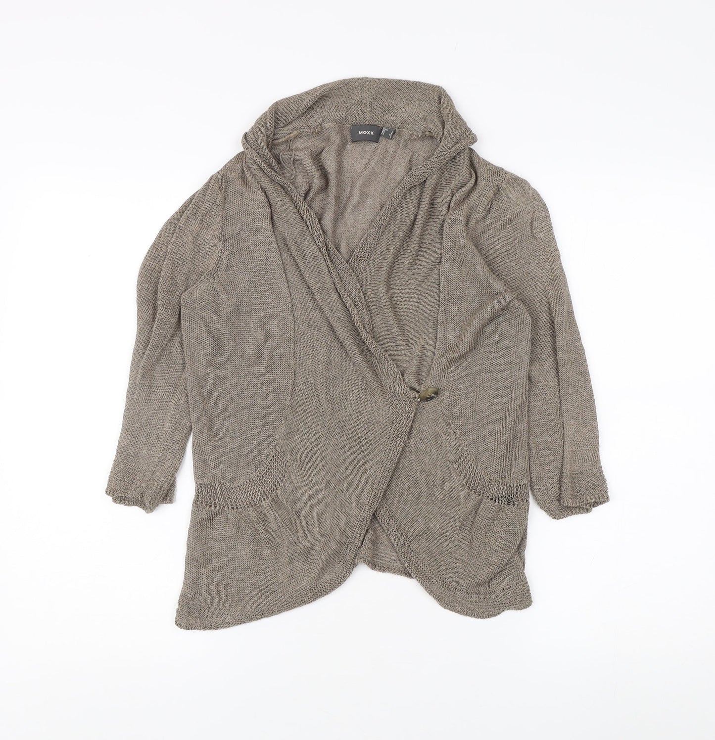 Womens UK Size L Mexx Beige Cardigan Jumper