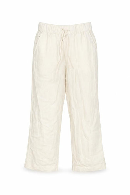 Womens UK Size XS H&M Relaxed Fit Cropped Ivory Trousers