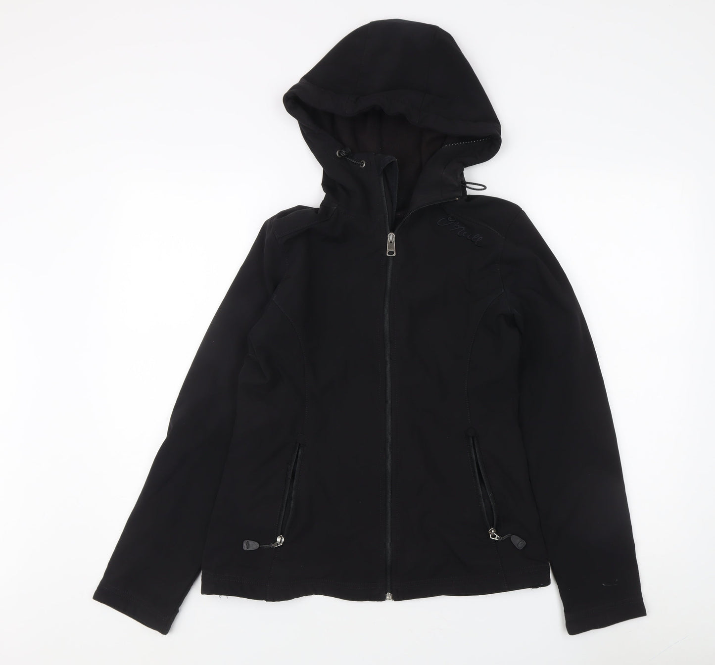 O'Neill Women's Black Soft Shell Hooded Jacket S