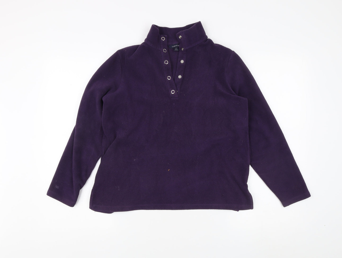 Womens UK Size XS Lands' End Purple Henley Sweatshirt