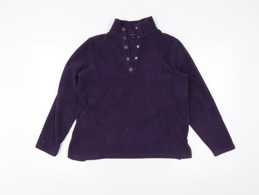 Womens UK Size XS Lands' End Purple Henley Sweatshirt